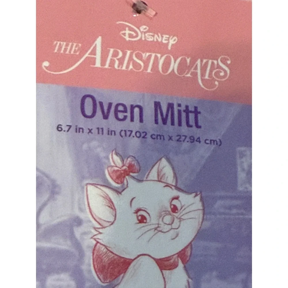 Disney The Aristocats Marie Pink Striped Kitchen Towel and Oven Mitt Set NEW